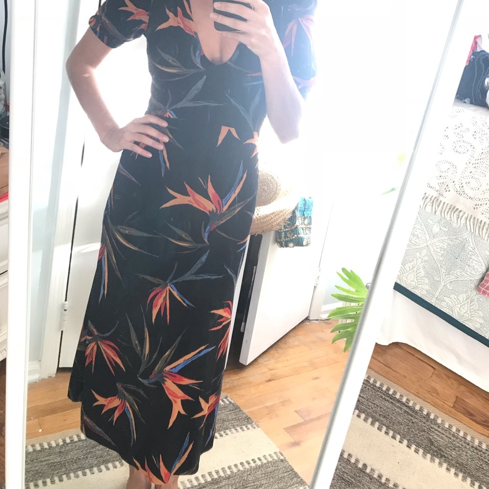 Free People Printed Midi Dress